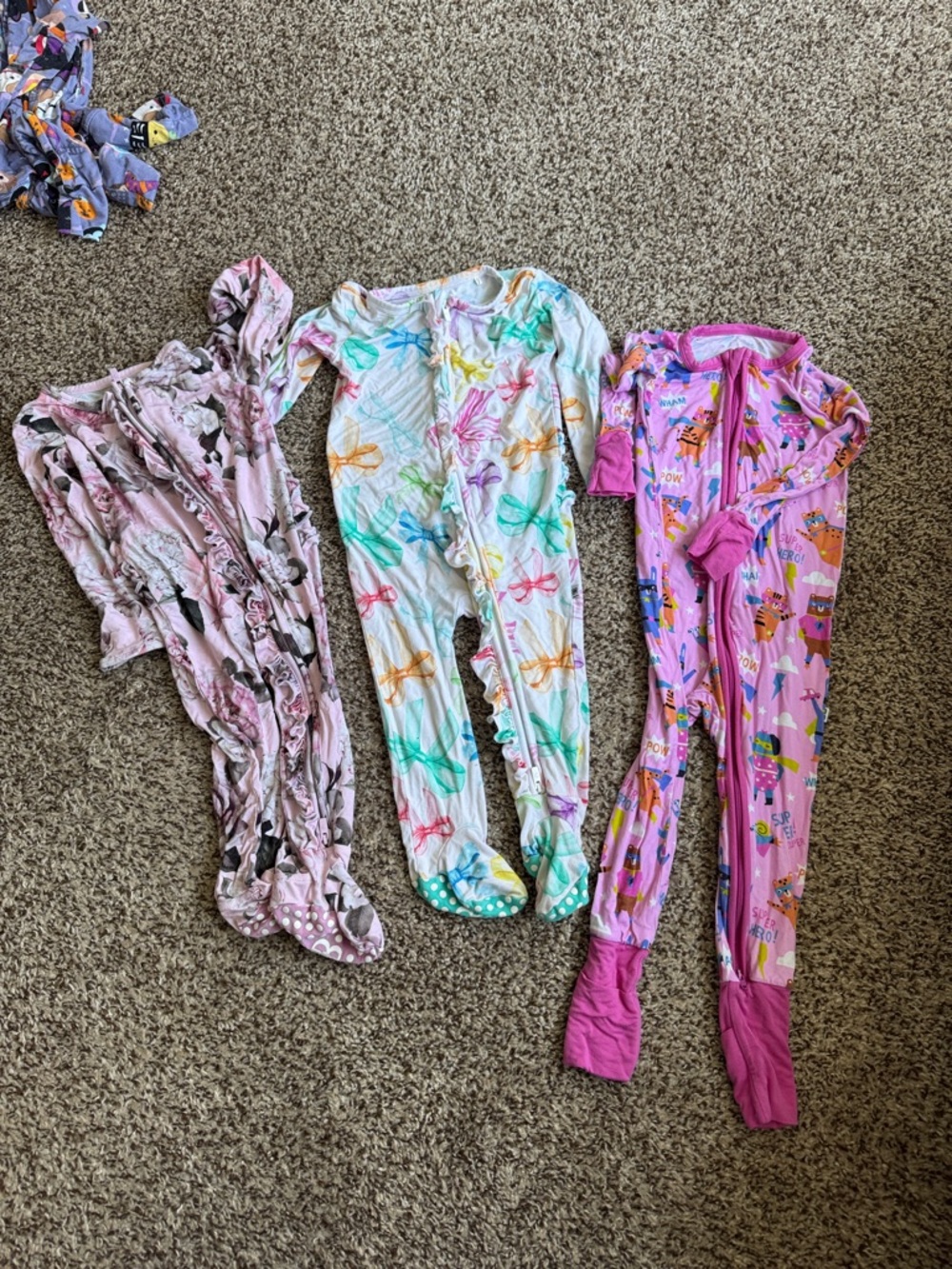 Bamboo One-Piece Pajama - Pink & Multicolor Dragonfly Prints- bundle for sale